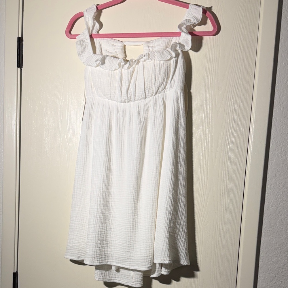 Princess Polly White Ruffle Blouse